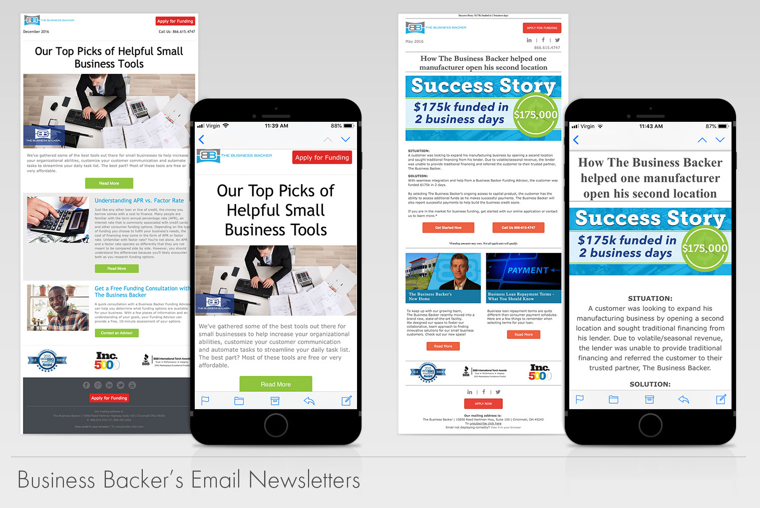 Business Backer Email Campaigns 